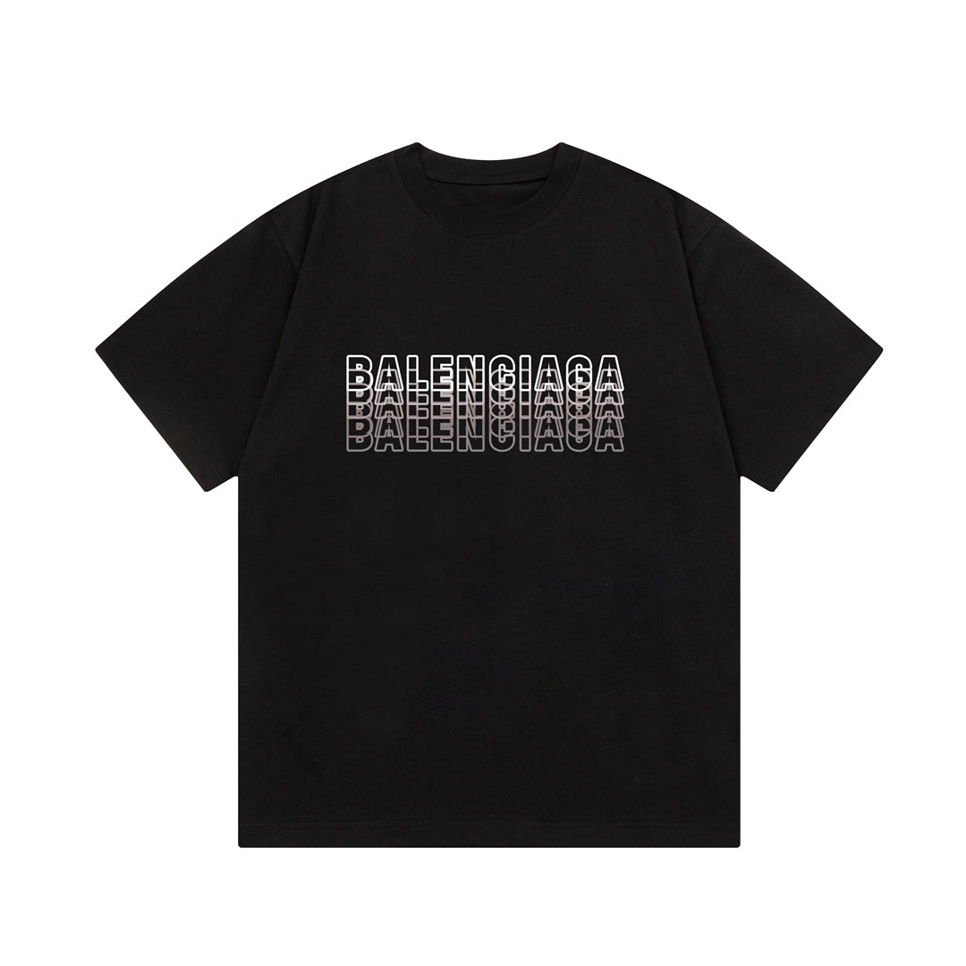 Overlapping Letters Print T Shirt